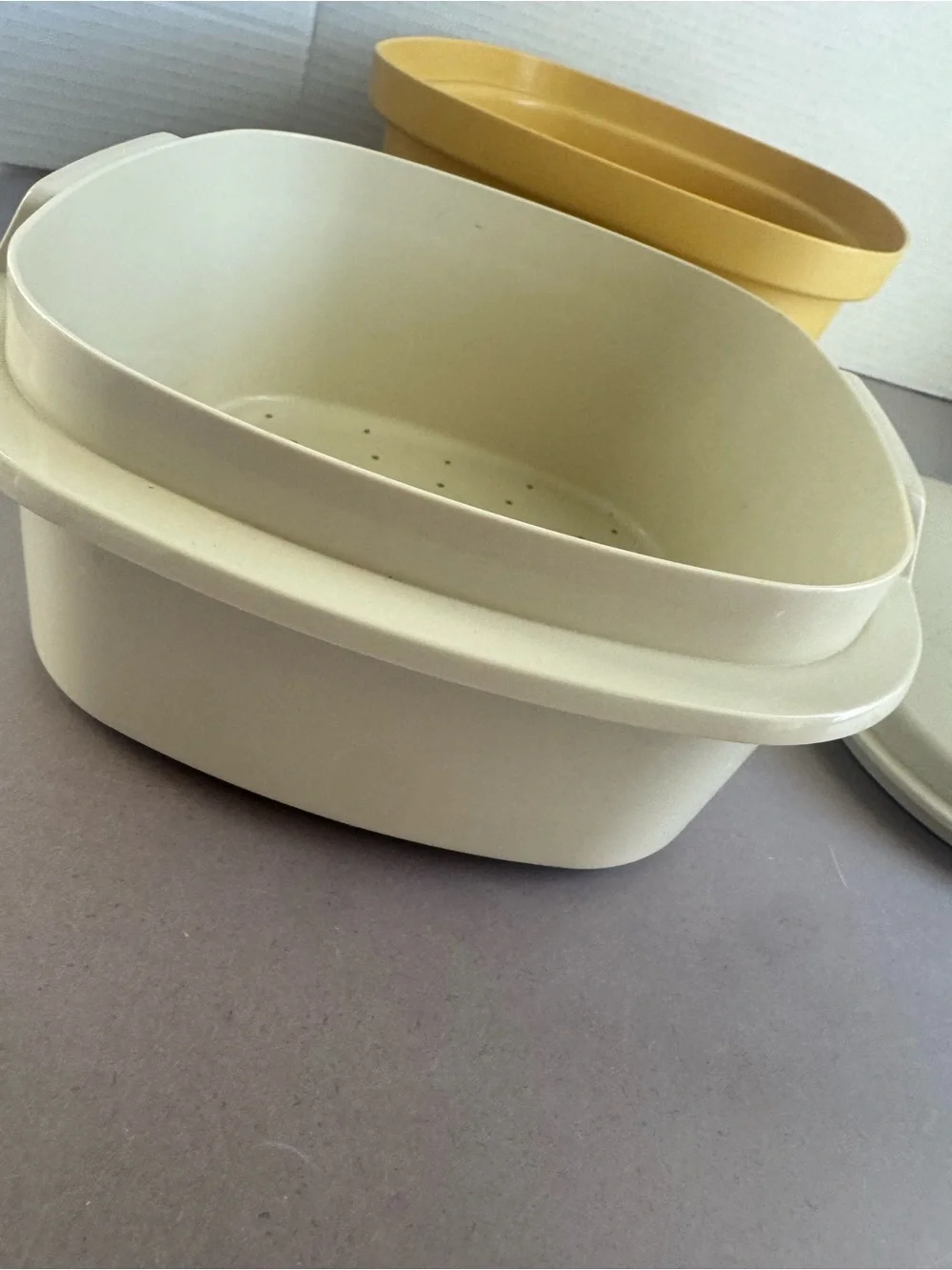Vintage Tupperware Steam and Store Container